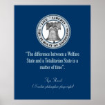 Ayn Rand Quote (Totalitarianism) Poster