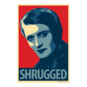 Ayn Rand - Shrugged: Obama CHOPE Parody Poster posters