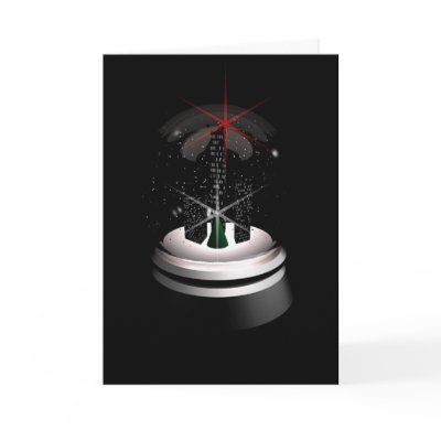 Ayn Rand Snow Globe Greeting Card by Qwertz