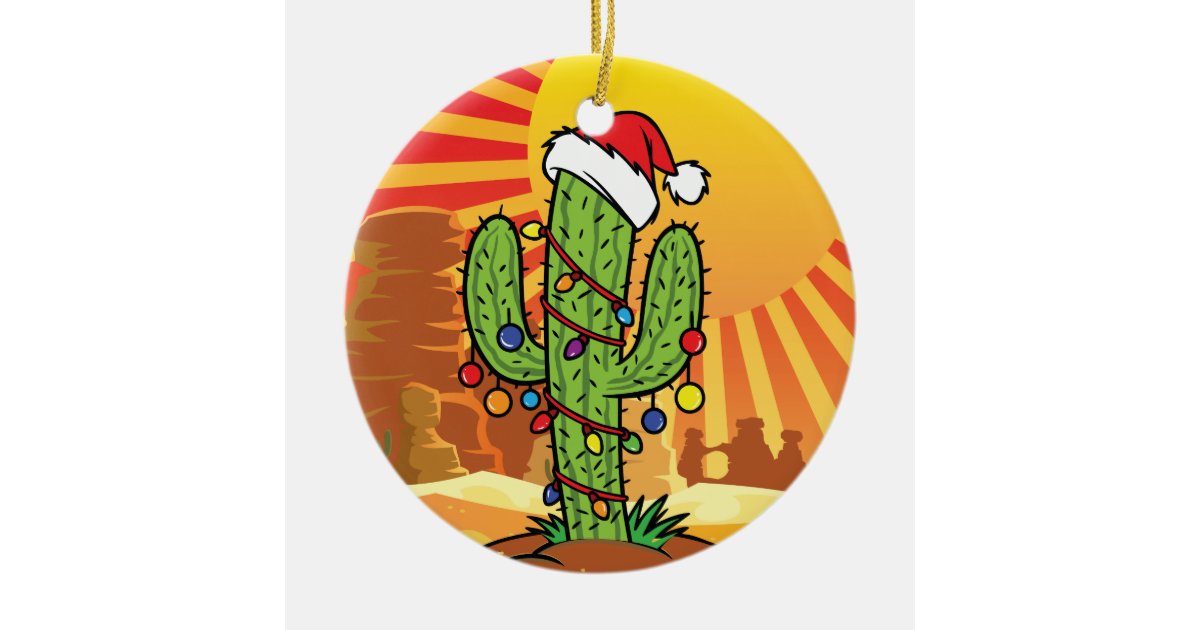 az arizona christmas saguaro cactus ceramic ornament zazzle az arizona christmas saguaro cactus ceramic ornament zazzle