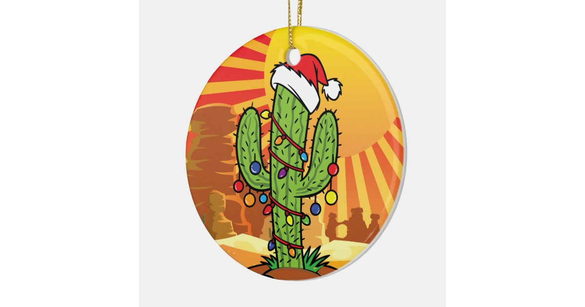 az arizona christmas saguaro cactus ceramic ornament zazzle az arizona christmas saguaro cactus ceramic ornament zazzle