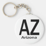 AZ Arizona  plain black Key Chain