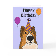 AZ- Cute Sheltie Dog Birthday Card card