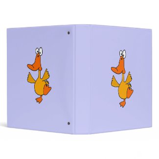 AZ- Dancing Duck Cartoon Binder