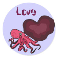 AZ- Octopus Love Stickers sticker