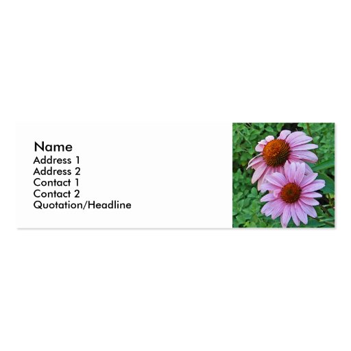AZ- Pink Coneflower Floral Business Cards