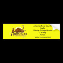 AZ Pure Country Radios New Bumper Sticker bumper stickers by azpurecountry AZ Pure Country Radios New Bumper Sticker bumper stickers