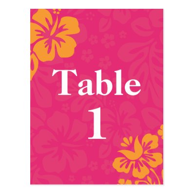 Azalea Beach Flowers Table Numbers Post Cards