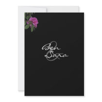 Azalea Black Wedding Invitation