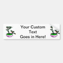 Azalea Bonsai Orange Flowers Bonsai Graphic Bumper Stickers