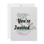 Azalea Bonsai Orange Flowers Bonsai Graphic Personalized Invitation