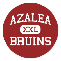 Azalea - Bruins - Middle School - Brookings Oregon Round Stickers