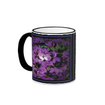 "Azalea" - Dark Blue Border Mug by wearartware "Azalea" - Dark Blue Border Mug