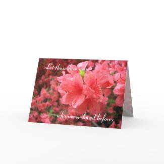 Azalea Field: Love - Greeting Card card
