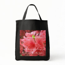 Azalea Field: Love - Grocery Tote bags by bontondesigns Azalea Field: Love - Grocery Tote bags