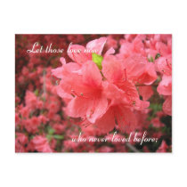 Azalea Field: Love - Postcard by bontondesigns Azalea Field: Love - Postcard