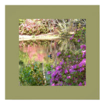 Azalea Flowers by Duck Pond Print