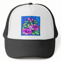 Azalea Flowers Stained Glass Hat