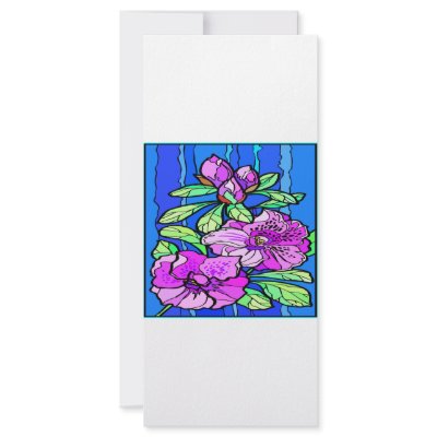 Azalea Flowers Stained Glass Rack Cards by Mustang_Lady