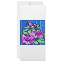 Azalea Flowers Stained Glass Rack Cards