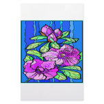 Azalea Flowers Stained Glass Customized Stationery