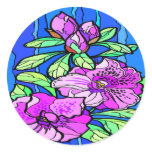 Azalea Flowers Stained Glass Sticker