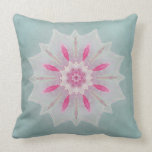 Azalea Veil Lotus Mandala Throw Pillow pillows