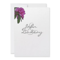 Azalea White Wedding Invitation