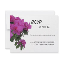 Azalea White Wedding RSVP invitations