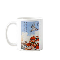 Azaleas and Sparrow, Katsushika Hokusai Coffee Mugs