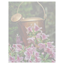 Azaleas and watering can  flowers letterhead