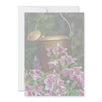 Azaleas and watering can custom invite