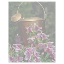 Azaleas and watering can personalized letterhead