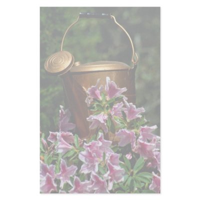 Azaleas and watering can stationery by beautifulclicks