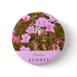 Azaleas blooming in springtime buttons