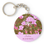 Azaleas blooming in springtime keychain