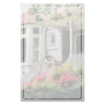 Azaleas by Porch With Wicker Chair Custom Stationery