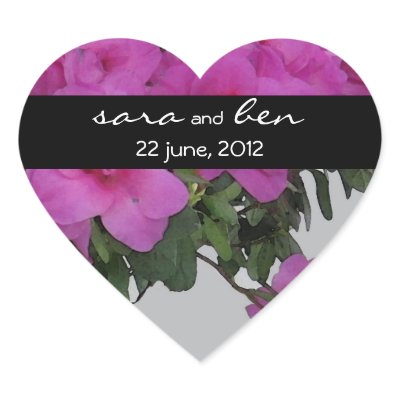 AZALEAS Grey Wedding Sticker by ArtByLindaLou
