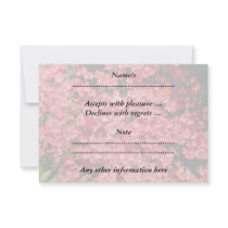 Azaleas. Lots of Pretty Pink Flowers. Custom Invitation