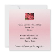 Azaleas. Pretty Pink Flowers. Personalized Announcement