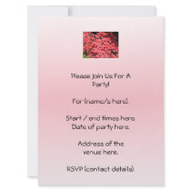 Azaleas. Pretty Pink Flowers. Custom Invitation