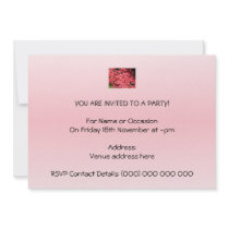 Azaleas. Pretty Pink Flowers. Custom Invitations