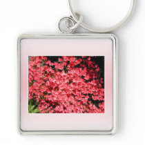 Azaleas. Pretty Pink Flowers. Keychains