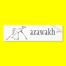 Azawakh Bumper Sticker Design by David Moore bumper stickers