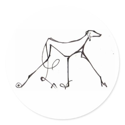 Azawakh Sticker by David Moore by azawakhcom