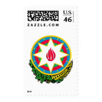 Azerbaijan coat of arms postage stamp