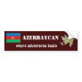 Azerbaijan Flag and Map Bumper Sticker