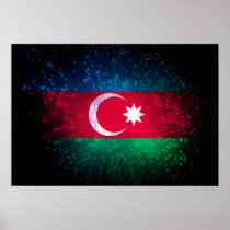 Azerbaijan Flag Firework Posters
