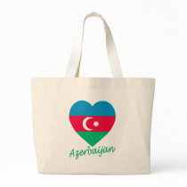 Azerbaijan Flag Heart Bags
