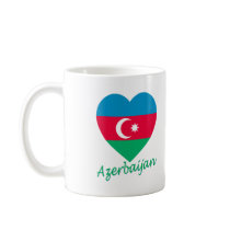 Azerbaijan Flag Heart Mugs